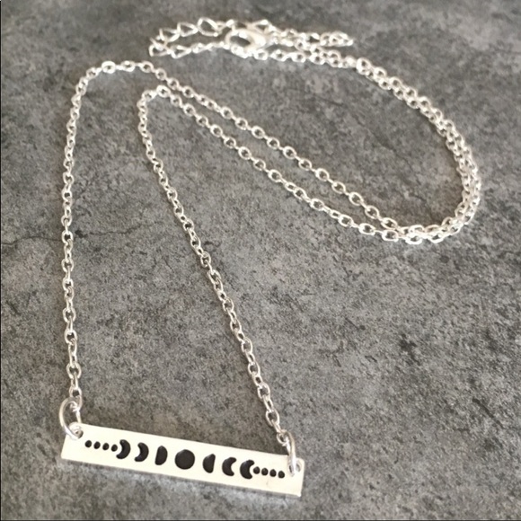 Moon Phase Necklace - Silver or Gold Toned - Picture 2 of 7